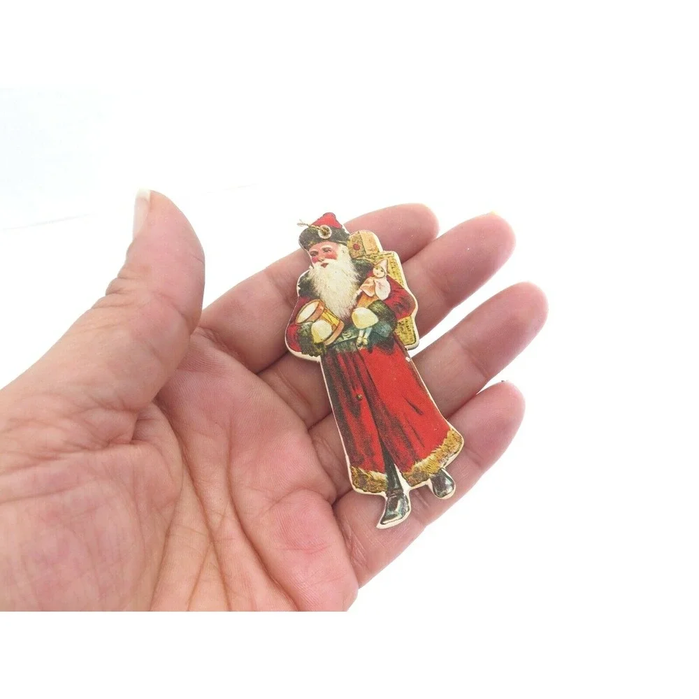 Vintage Antique SANTA CLAUSE Christmas Ornament‎ Tree Decoration Merrimack 1977